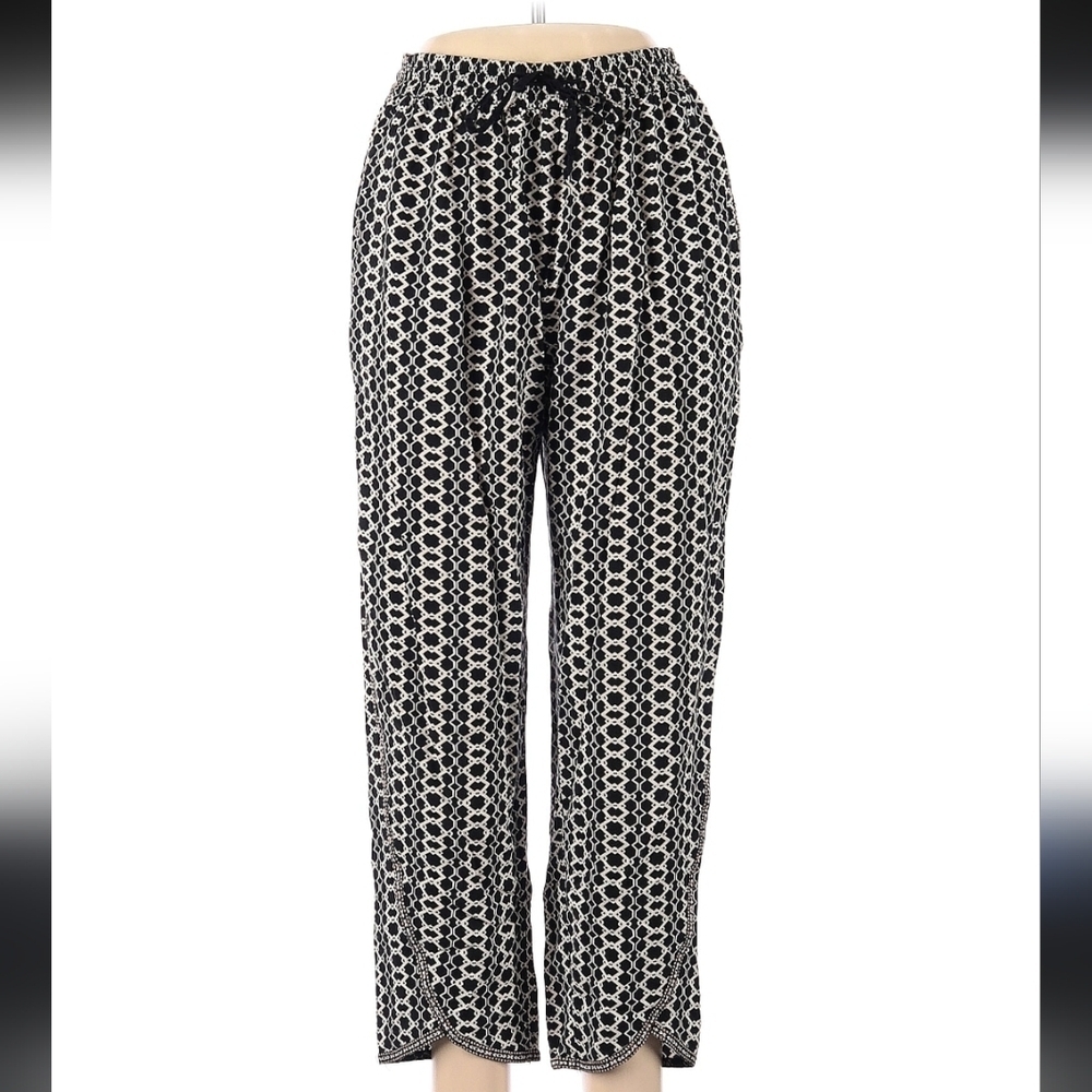 Hei Hei Black & White Casual Trouser Pants